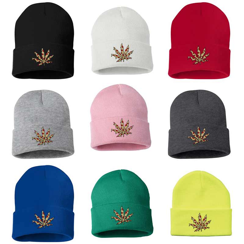 Load image into Gallery viewer, Pizza Weed Leaf Beanie
