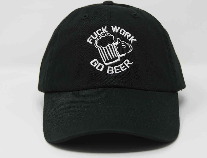 Load image into Gallery viewer, fuck work go beer hat
